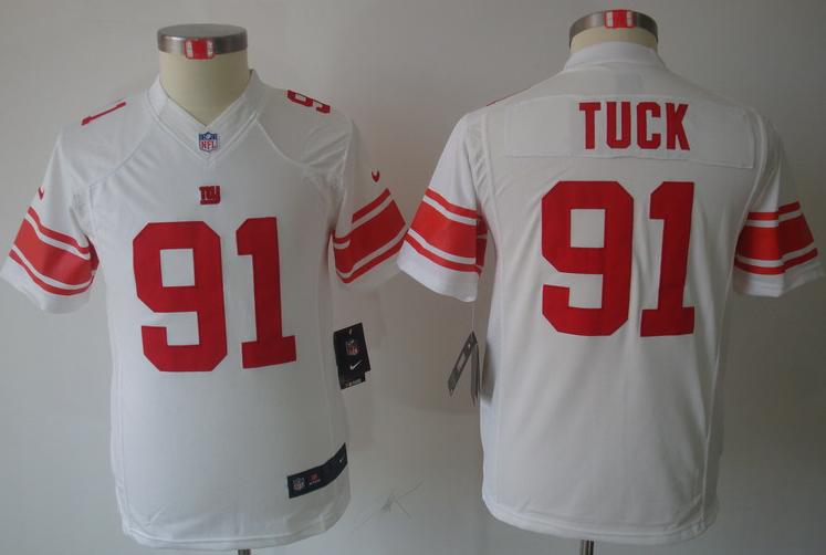 Kids Nike New York Giants 91 Justin Tuck White Game LIMITED NFL Jerseys Cheap