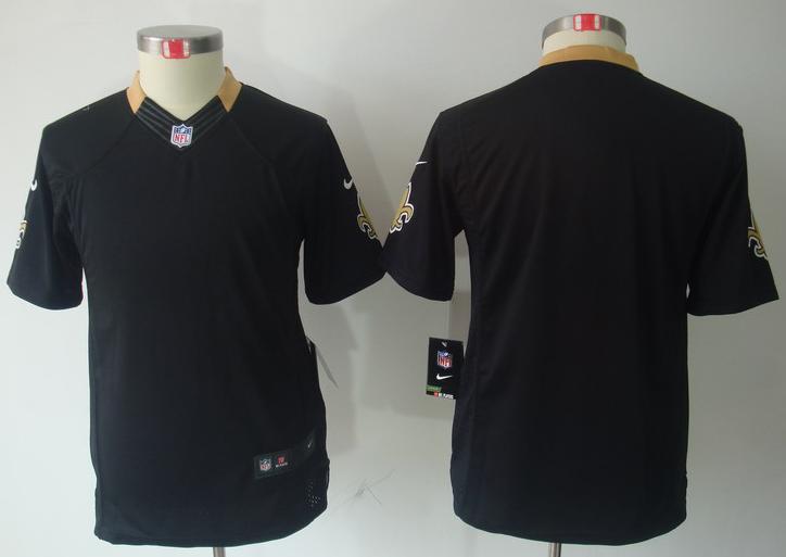 Kids Nike New Orleans Saints Blank Black Game LIMITED NFL Jerseys Cheap