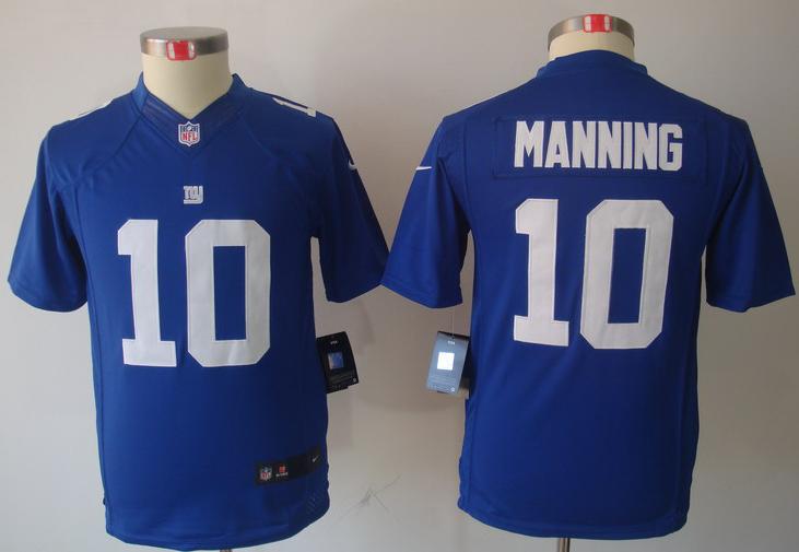Kids Nike New New York Giants #10 Eli Manning Blue Game LIMITED NFL Jerseys Cheap