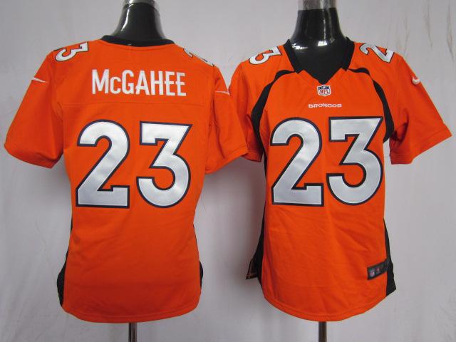 Cheap Women Nike Denver Broncos 23 Willis McGahee Orange NFL Jerseys