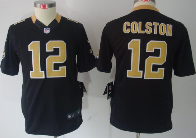 Kids Nike New Orleans Saints #12 Marques Colston Black Game LIMITED NFL Jerseys Cheap