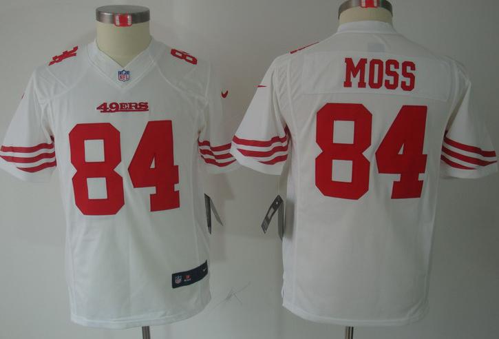 Kids Nike San Francisco 49ers 84 Randy Moss White Game LIMITED NFL Jerseys Cheap