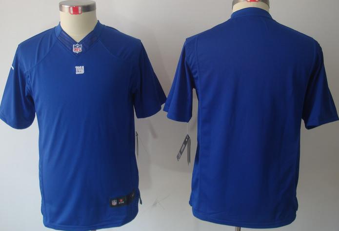Kids Nike New York Giants Blank Blue Game LIMITED NFL Jerseys Cheap