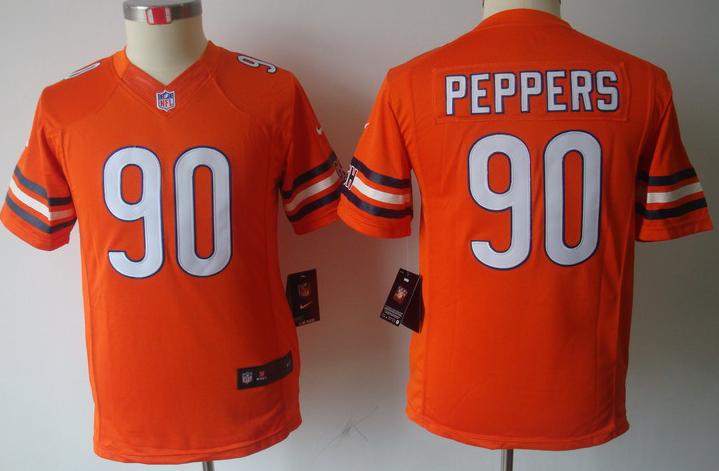 Kids Nike Chicago Bears 90 Julius Peppers Orange Game LIMITED NFL Jerseys Cheap