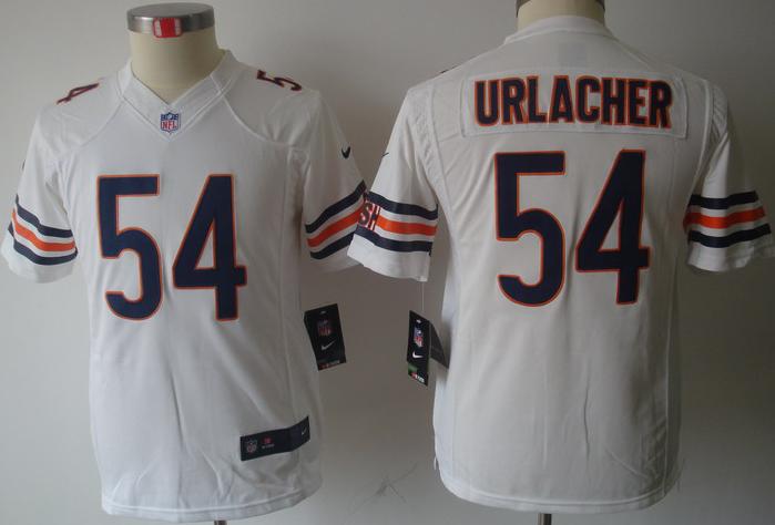 Kids Nike Chicago Bears 54 Brian Urlacher White Game LIMITED NFL Jerseys Cheap