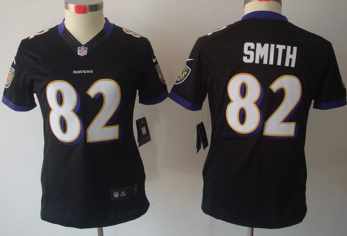 Cheap Women Nike Baltimore Ravens 82 Torrey Smith Black Game LIMITED NFL Jerseys