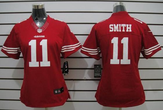 Cheap Women Nike San Francisco 49ers 11# Alex Smith Red Game LIMITED NFL Jerseys