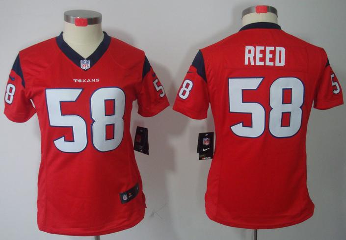 Cheap Women Nike Houston Texans #58 Brooks Reed Red NFL Jerseys