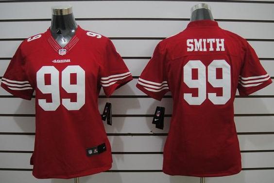Cheap Women Nike San Francisco 49ers #99 Aldon Smith Red Game LIMITED NFL Jerseys