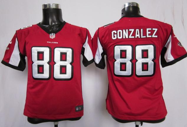 Kids Nike Atlanta Falcons #88 Tony Gonzalez Red NFL Jerseys Cheap