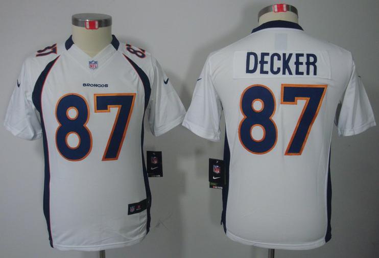Kids Nike Denver Broncos 87# Eric Decker White Game LIMITED NFL Jerseys Cheap