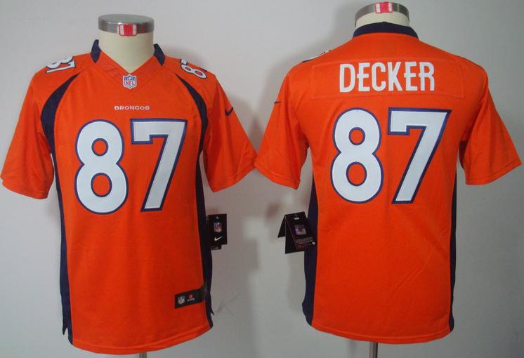 Kids Nike Denver Broncos 87# Eric Decker Orange Game LIMITED NFL Jerseys Cheap