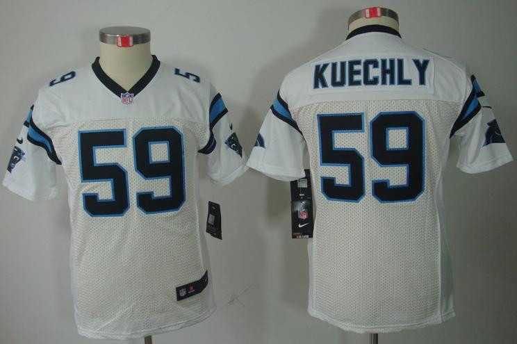 Kids Nike Carolina Panthers 59 Kuechly White Game LIMITED NFL Jerseys Cheap