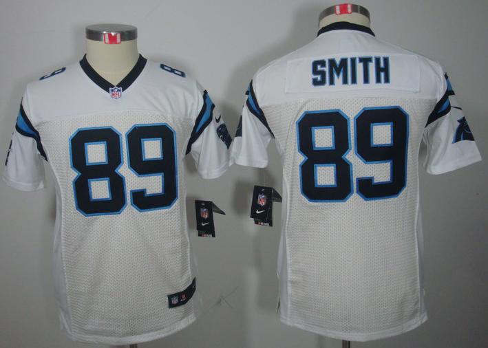 Kids Nike Carolina Panthers #89 Steve Smith White Game LIMITED NFL Jerseys Cheap