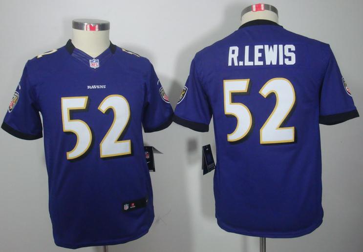 Kids Nike Baltimore Ravens 52 Ray Lewis Purple Game LIMITED NFL Jerseys Cheap