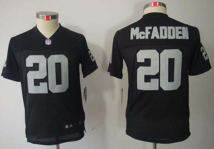 Kids Nike Oakland Raiders #20 Darren McFadden Black Game LIMITED NFL Jerseys Cheap