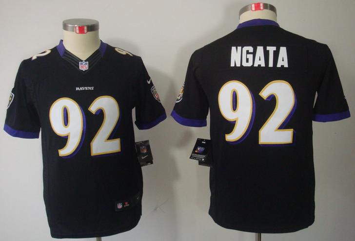 Kids Nike Baltimore Ravens #92 Haloti Ngata Black Game LIMITED NFL Jerseys Cheap