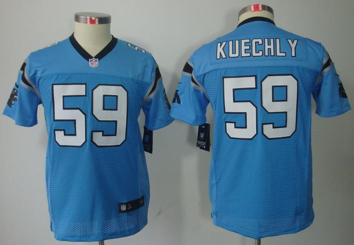 Kids Nike Carolina Panthers 59 Kuechly Blue Game LIMITED NFL Jerseys Cheap