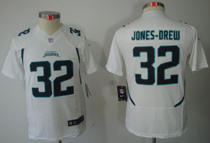 Kids Nike Jacksonville Jaguars 32# Maurice Jones-Drew White Game LIMITED NFL Jerseys Cheap