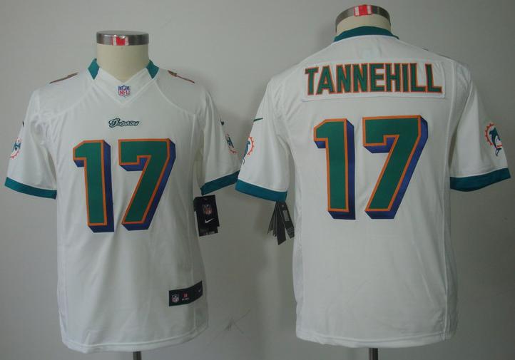 Kids Nike Miami Dolphins 17# Ryan Tannehill White Game LIMITED NFL Jerseys Cheap