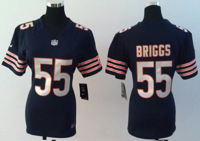 Cheap Women Nike Chicago Bears #55 Lance Briggs Blue NFL Jerseys