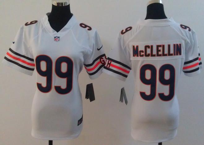 Cheap Women Nike Chicago Bears 99# Shea McClellin White NFL Jerseys