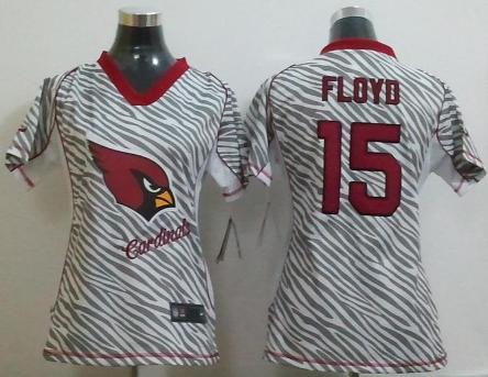 Cheap Women Nike Arizona Cardinals #15 Floyd Women's FEM FAN Zebra Nike NFL Jerseys