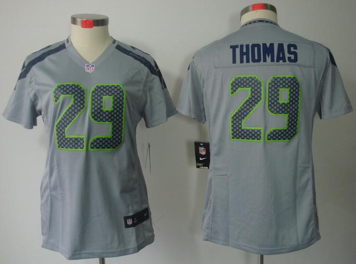 Cheap Women Nike Seattle Seahawks 29# Earl Thomas Grey Game LIMITED NFL Jerseys
