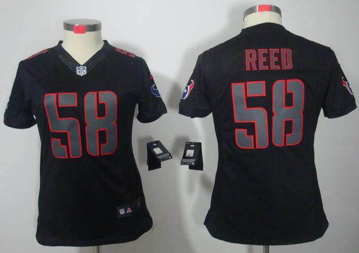 Cheap Women Nike Houston Texans #58 Brooks Reed Black Impact Game LIMITED NFL Jerseys