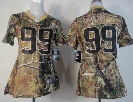 Cheap Women Nike Houston Texans 99# J.J.Watt Camo Realtree NFL Jersey