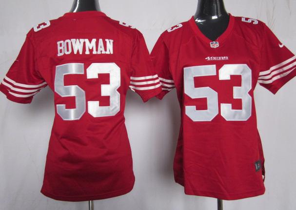 Cheap Women Nike San Francisco 49ers 53 Navorro Bowman Red NFL Jerseys