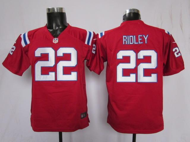 Kids Nike New England Patriots 22 Stevan Ridley Red NFL Jerseys Cheap