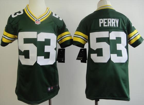 Kids Nike Green Bay Packers 53 Perry Green NFL Jerseys Cheap