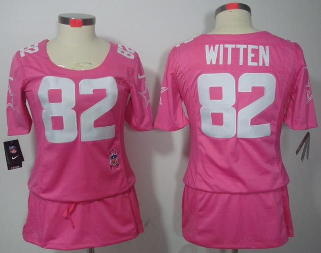 Cheap Women Nike Dallas Cowboys #82 Jason Witten Pink Breast Cancer Awareness NFL Jersey