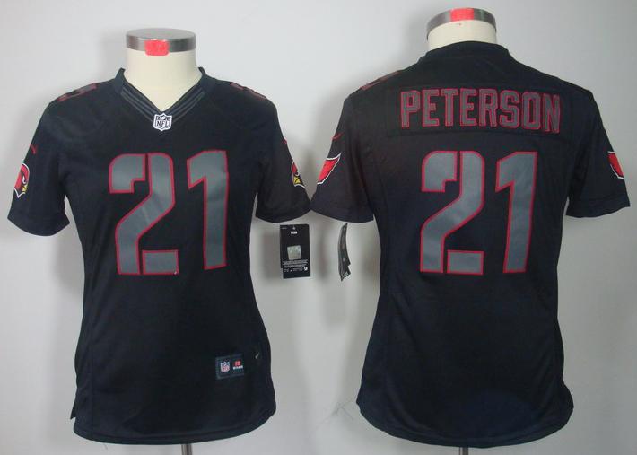 Cheap Women Nike Arizona Cardinals 21# Patrick Peterson Black Impact Game LIMITED NFL Jerseys