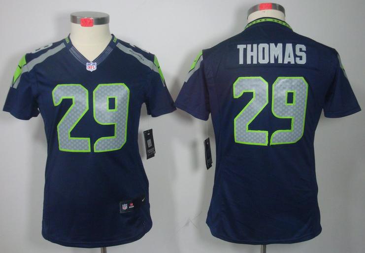 Cheap Women Nike Seattle Seahawks 29# Earl Thomas Blue Game LIMITED NFL Jerseys