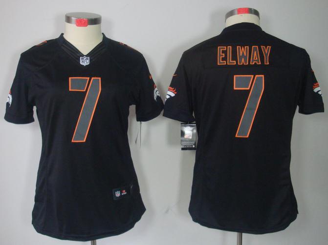 Cheap Women Nike Denver Broncos 7 John Elway Black Impact Game LIMITED NFL Jerseys