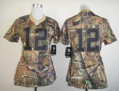 Cheap Women Nike Indianapolis Colts 12# Andrew Luck Camo Realtree NFL Jersey