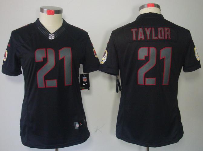 Cheap Women Nike Washington Redskins 21 Sean Taylor Black Impact Game LIMITED NFL Jerseys