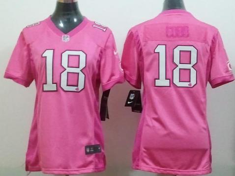 Cheap Women Nike Green Bay Packers #18 Randall Cobb Pink Love NFL Jerseys