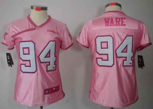Cheap Women Nike Dallas Cowboys #94 DeMarcus Ware Pink Love NFL Jerseys