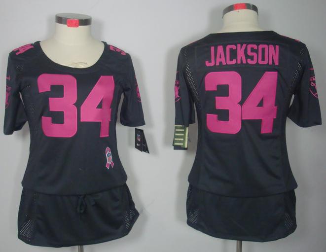 Cheap Women Nike Oakland Raiders 34 Bo.Jackson Grey Breast Cancer Awareness NFL Jersey