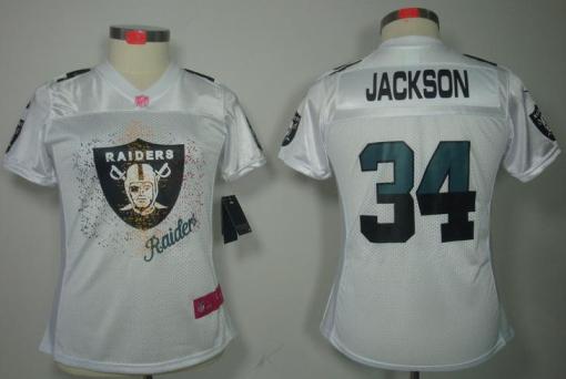 Cheap Women Nike Oakland Raiders 34 Bo.Jackson White FEM FAN Elite NFL Jersey
