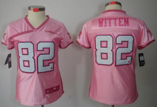 Cheap Women Nike Dallas Cowboys #82 Jason Witten Pink Love NFL Jerseys