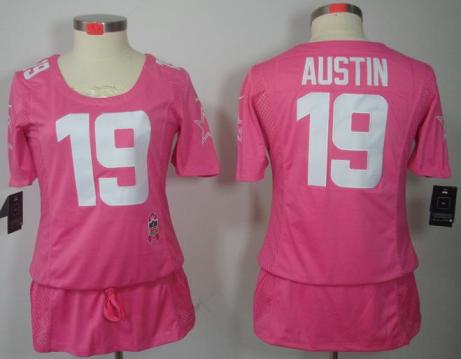 Cheap Women Nike Dallas Cowboys #19 Miles Austin Pink Breast Cancer Awareness NFL Jersey