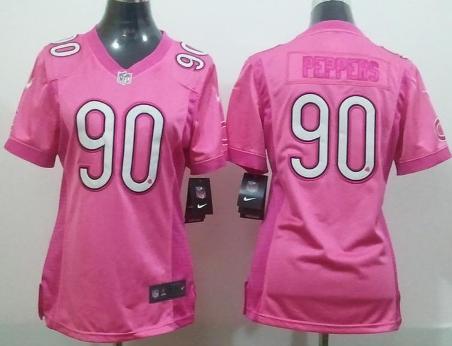 Cheap Women Nike Chicago Bears 90 Julius Peppers Pink Love NFL Jerseys