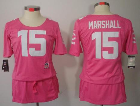 Cheap Women Nike Chicago Bears #15 Brandon Marshall Pink Breast Cancer Awareness NFL Jersey