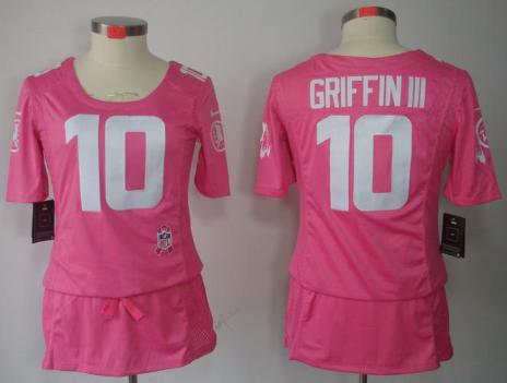 Cheap Women Nike Washington Redskins 10# Robert Griffin III Pink Breast Cancer Awareness NFL Jersey