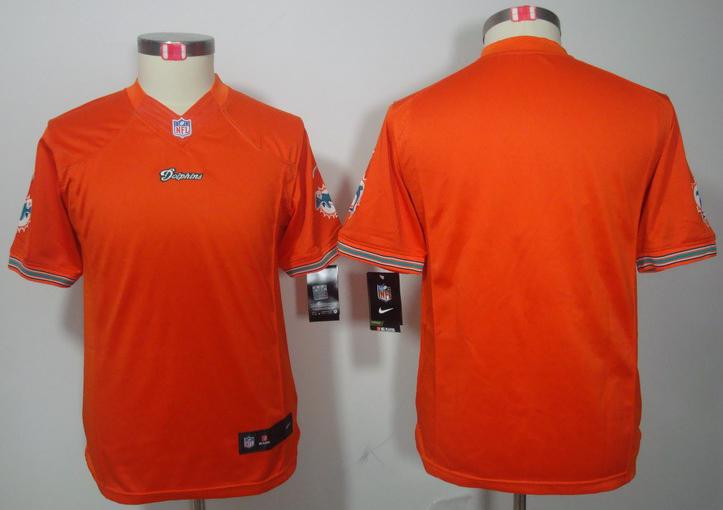 Kids Nike Miami Dolphins Blank Orange Game LIMITED NFL Jerseys Cheap