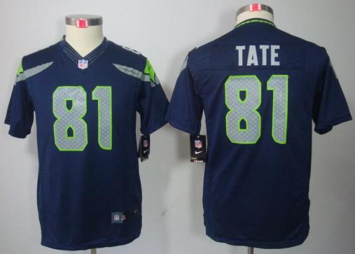 Kids Nike Seattle Seahawks #81 Golden Tate Blue Game LIMITED NFL Jerseys Cheap